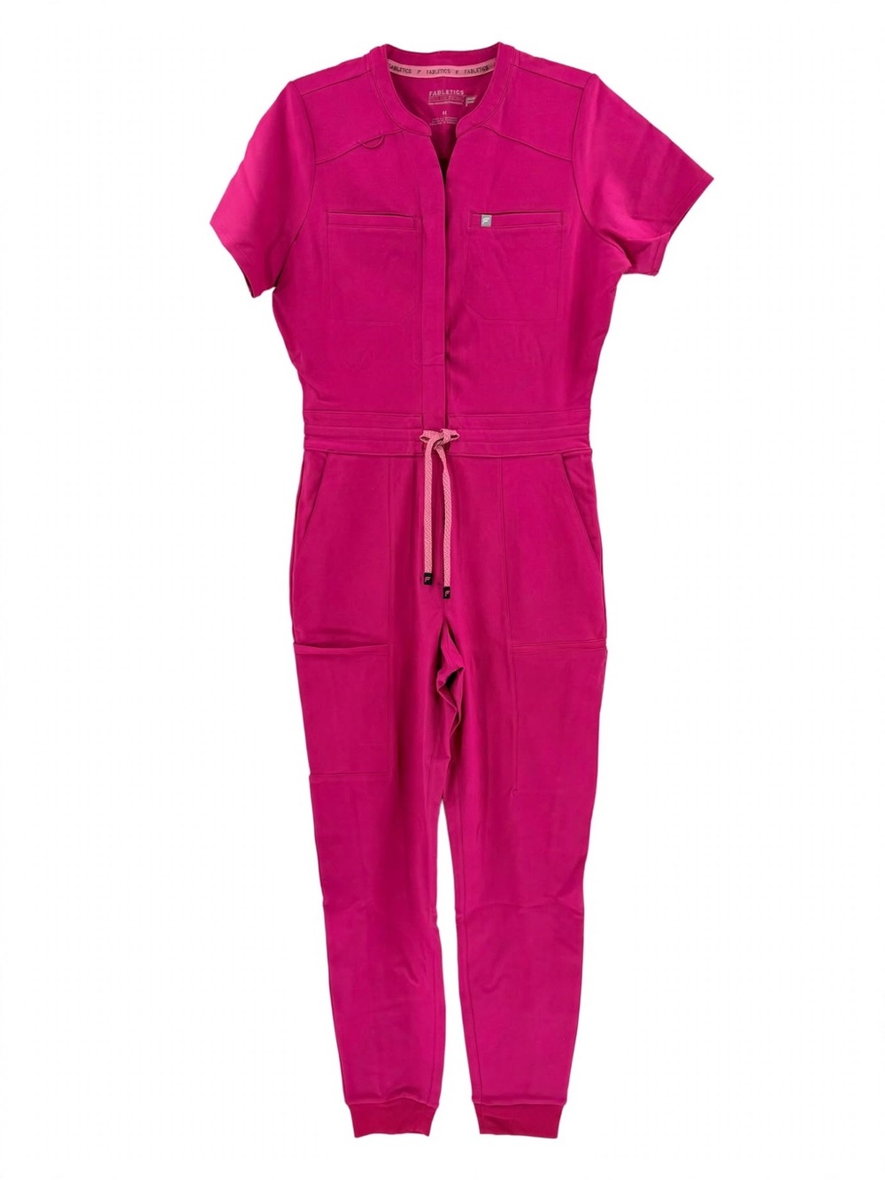 Fabletics SCW - Empower StretchTech Scrub Jumpsuit Size M REG - Color HIBISCUS